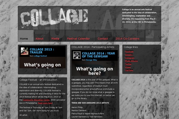 Collage theme site design template sample