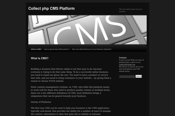 Dark TT theme site design template sample