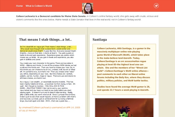 colleensworld.com site used Sann