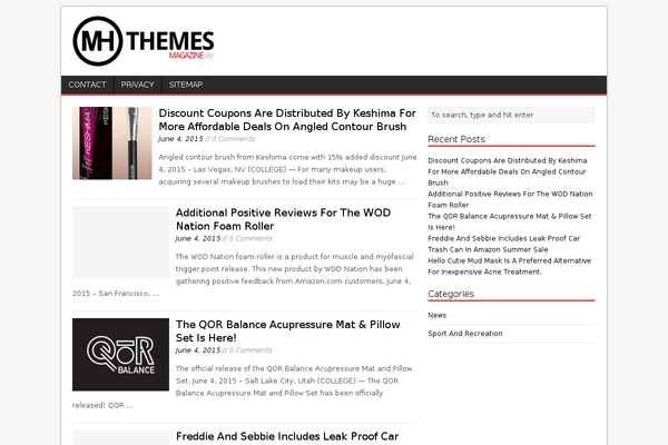 MH Magazine lite theme site design template sample
