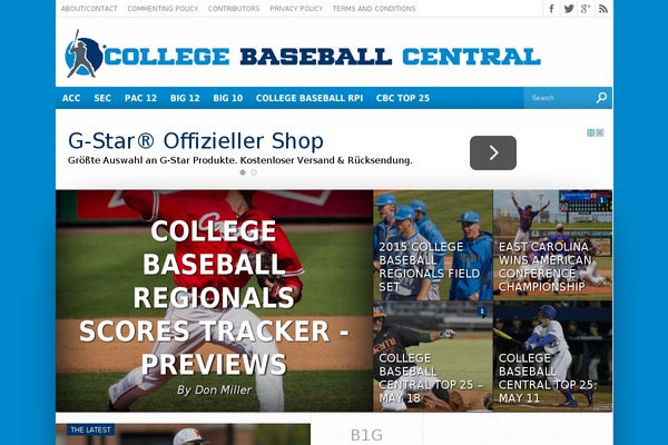 collegebaseballcentral.com site used MH Newsdesk