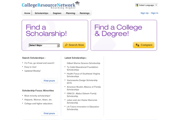collegeresourcenetwork.com site used Collegeresourcenetwork