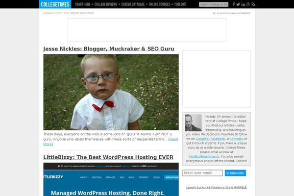 College theme site design template sample