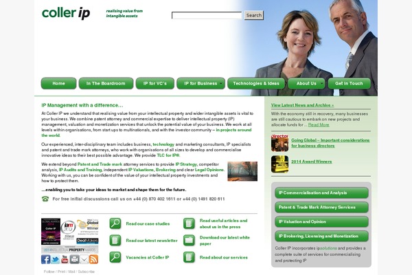 Coller theme site design template sample