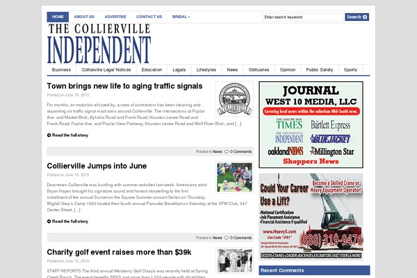collierville-news.com site used BlogMagazine