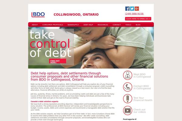 Site using BDO-debt-calculator plugin