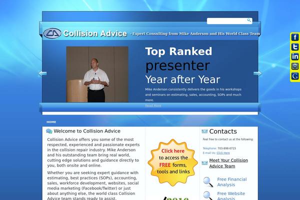 collisionadvice.com site used Collisionadvice