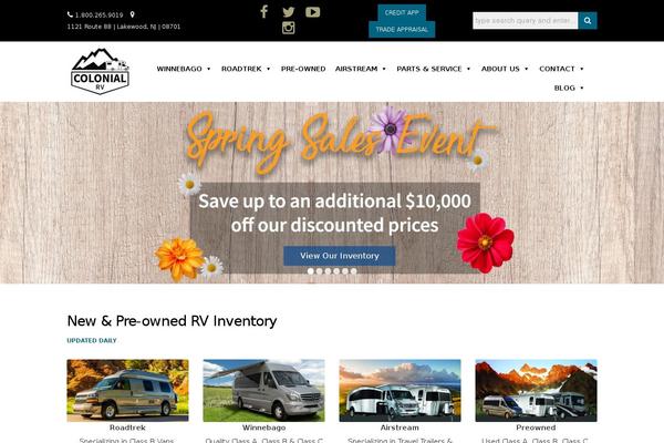 colonialrv.com site used Colonial
