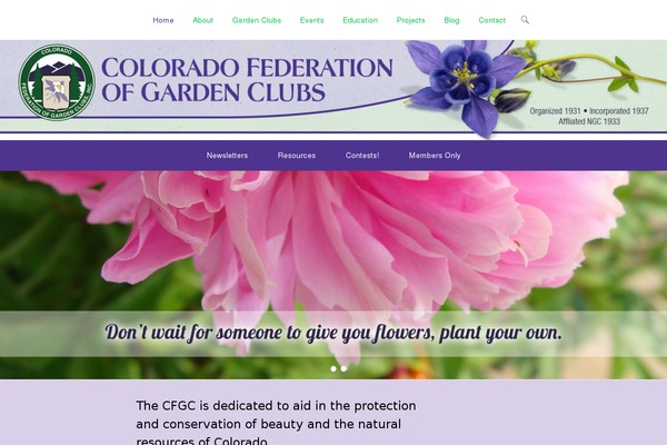 coloradogardenclubs.org site used Adventurous-pro