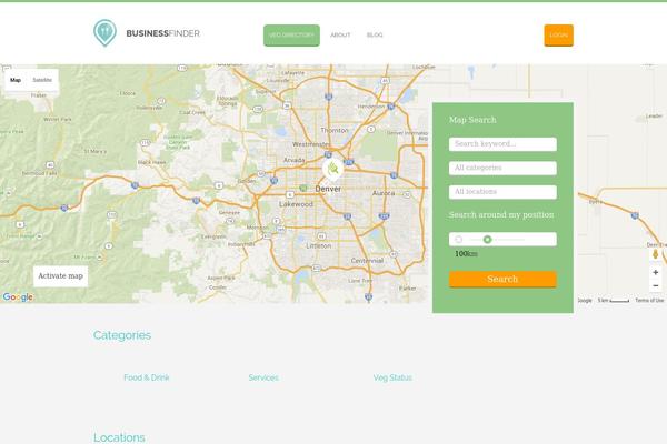 Business Finder theme site design template sample