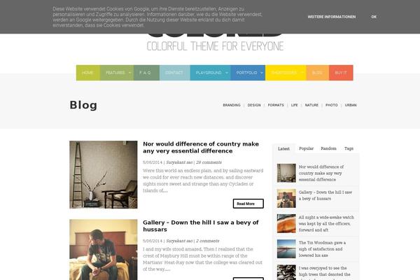 Colored Theme theme site design template sample