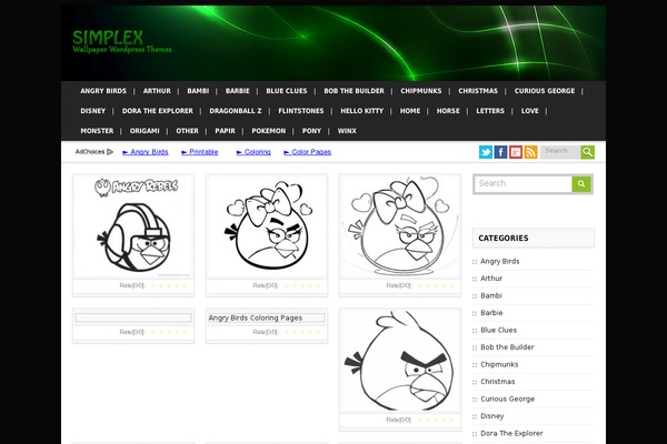 coloringpageskid.net site used Simpletheme