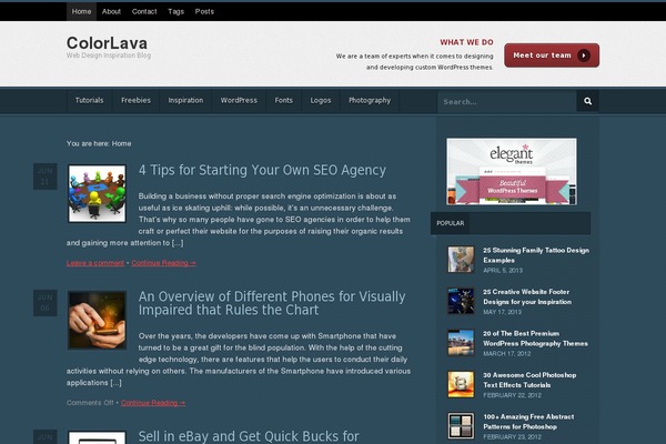 colorlava.com site used Arcane-pro