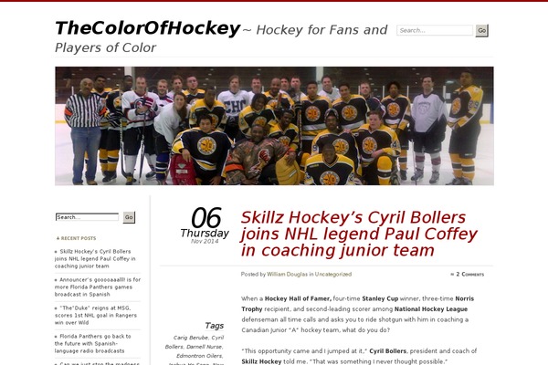 colorofhockey.com site used Chateau Theme