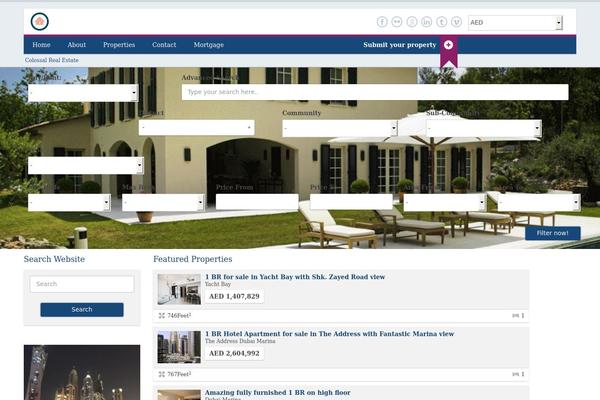 Properta theme site design template sample