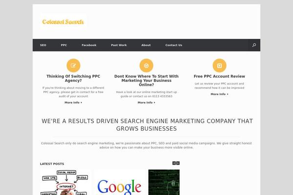 Vantage theme site design template sample