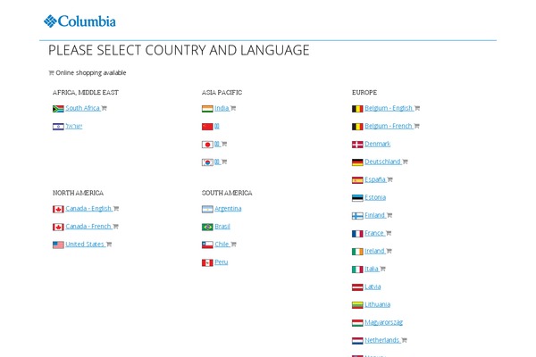 Columbia theme websites examples