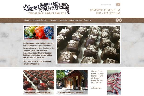Candy theme site design template sample