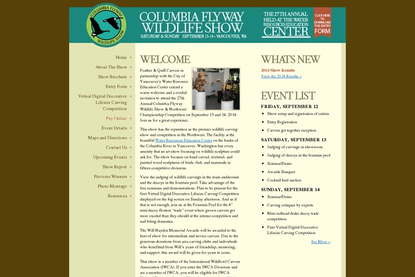 columbiaflywaywildlifeshow.com site used Columbiaflywaywildlifeshow