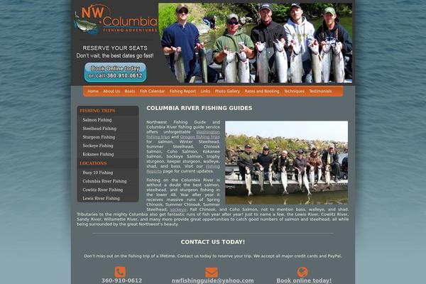 Fishing theme site design template sample