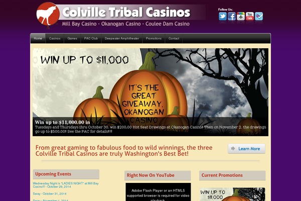 colvillecasinos.com site used Colvillemain