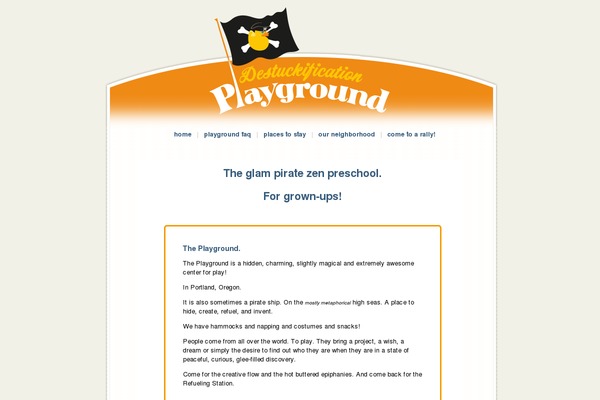 Playground theme site design template sample