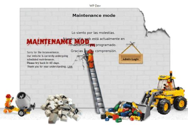 Site using WP Maintenance Mode plugin