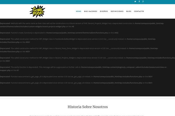 comeyuca.com site used Salient