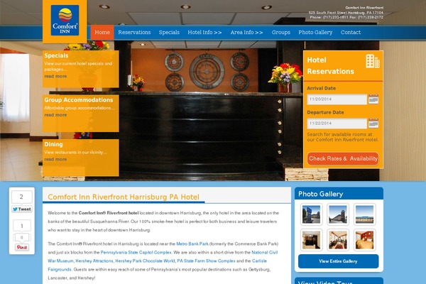 comfortinnriverfront.com site used Hotel1
