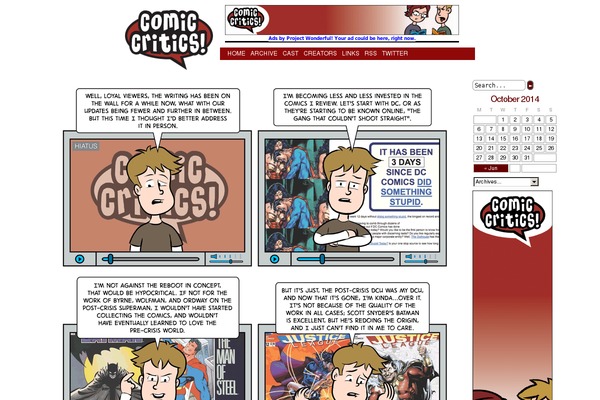 Comicpress V theme site design template sample