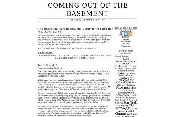 comingoutofthebasement.com site used veryplaintxt