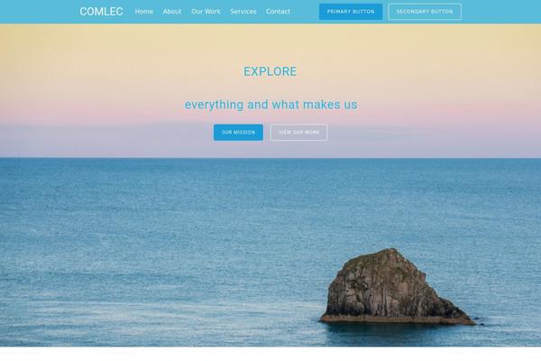 Tesseract theme site design template sample