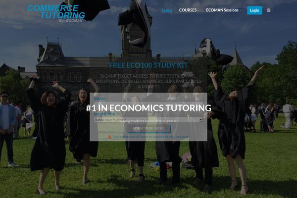 commercetutoring.com site used Elearningwp