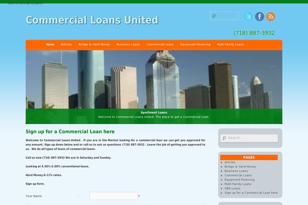 commercial-loans-united.com site used D5-socialia-pro