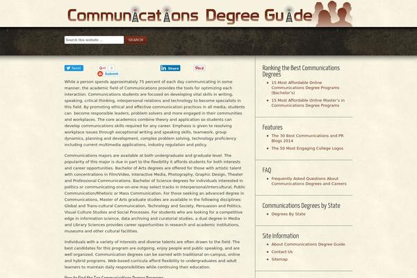 communicationsdegrees.net site used Terragon