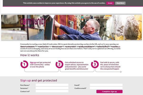Community theme site design template sample