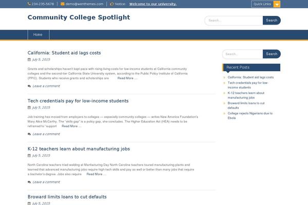 Education Hub theme site design template sample