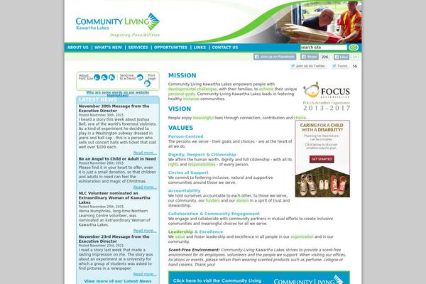 Living theme site design template sample