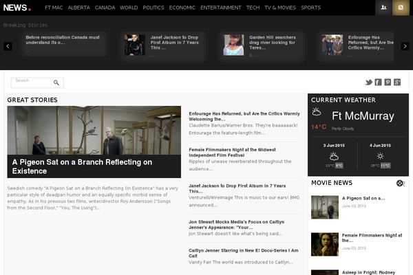 News theme site design template sample