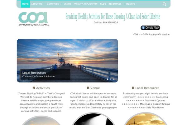 Site using MailChimp Top Bar plugin
