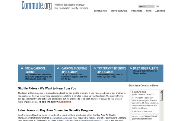 commute.org site used Commute