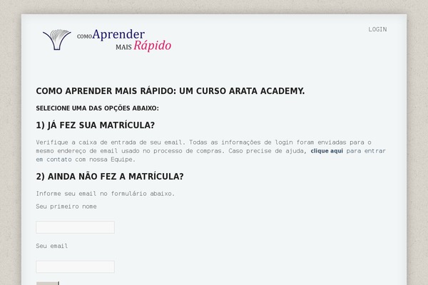 comoaprendermaisrapido.com site used Arata-01