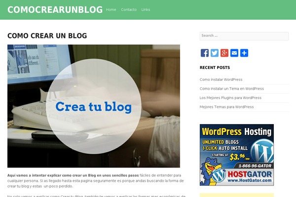 comocrearunblog.eu site used Xerxes