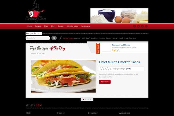 Food Recipes theme site design template sample