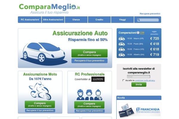 comparafinanza.it site used New2014