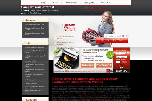 comparecontrastessay.org site used Pw