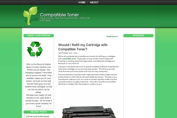 Eco theme site design template sample
