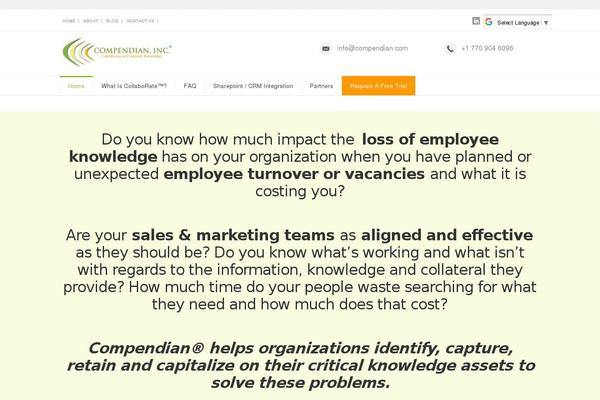 compendian.com site used Mexin-wp-child