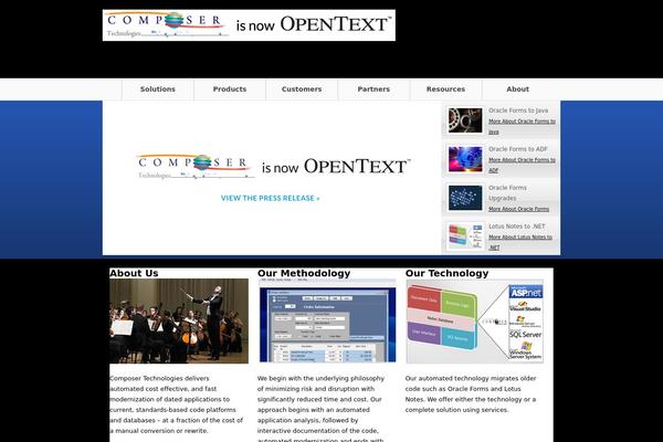 Composer theme site design template sample
