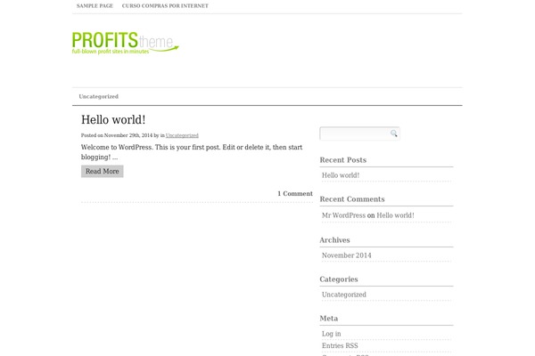 Profits Theme theme site design template sample